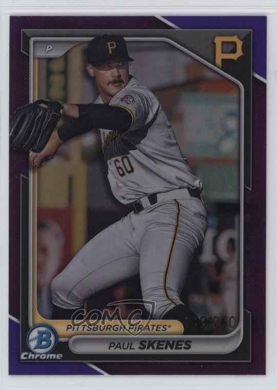 2024 Bowman Chrome Prospects Purple Refractor /250 Paul Skenes #BCP-125 n0j