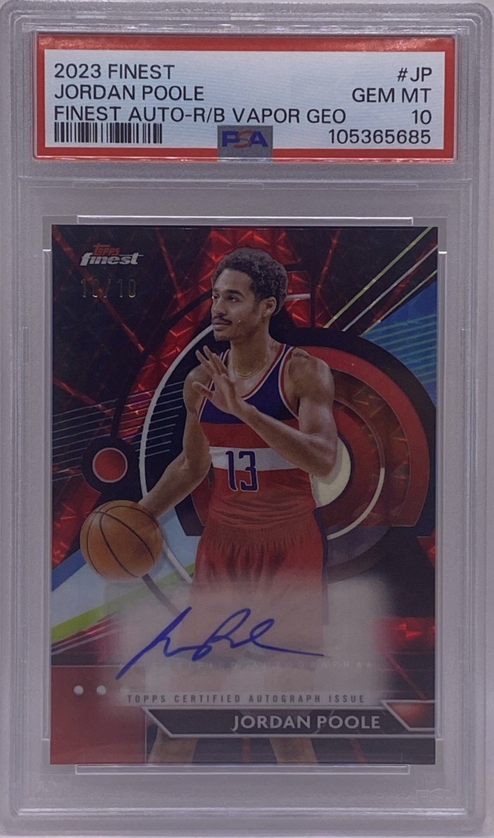 JORDAN POOLE 2023-24 TOPPS FINEST AUTOGRAPH RED BLACK VAPOR AUTO