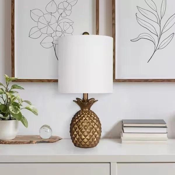 Lámpara de mesa de piña regulable de cerámica para sala de estar Foto 2 de 3