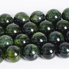 Deep Green Jade Beads Genuine Natural AA Gemstone Round Loose Beads 6MM 8MM 10MM