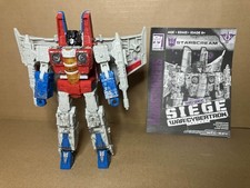 Transformers WFC Siege Starscream 100 Complete W/Instructions