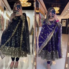 Ready made Anarkali Gown Pakistani Dress Salwar Kameez Wedding Party Bollywood