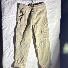 Levi's Boys Beige Cargo Jogger Pants Elastic Waist Pockets Cotton Blend