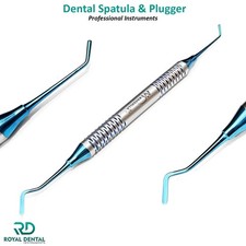 Dental Composite Filling Instruments Spatula  Plugger Titanium Color Blue Tips