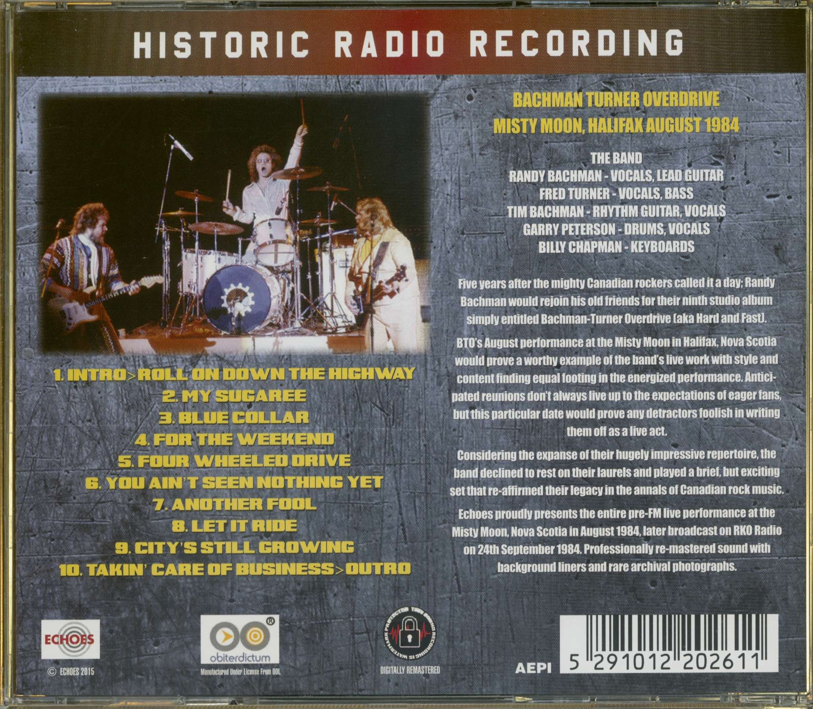 Blue Collar by BachmanTurner Overdrive (CD, 2015) for sale online eBay