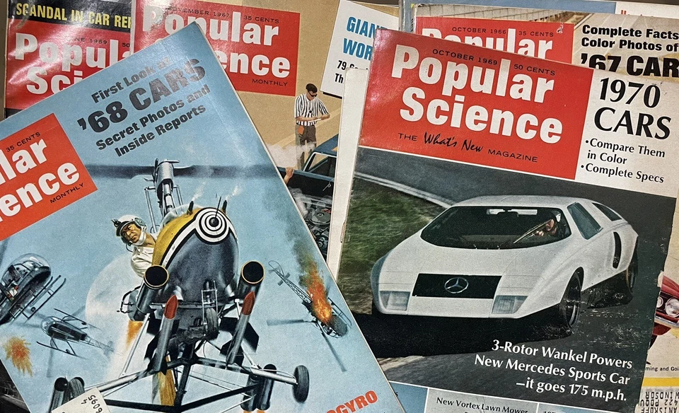 3 Vintage Popular Science Magazine Lot RANDOM Mostly 60s-70s Automotive Aviation Foto 2 de 3