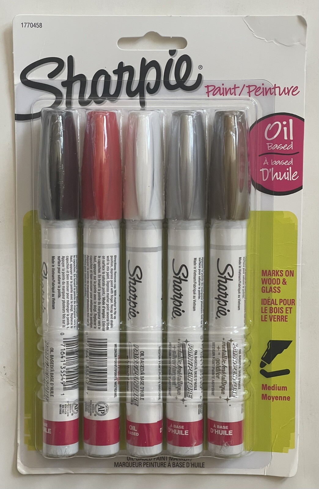 Silver Sharpie Sharpie Oil-Based Paint Marker (Medium Point, White