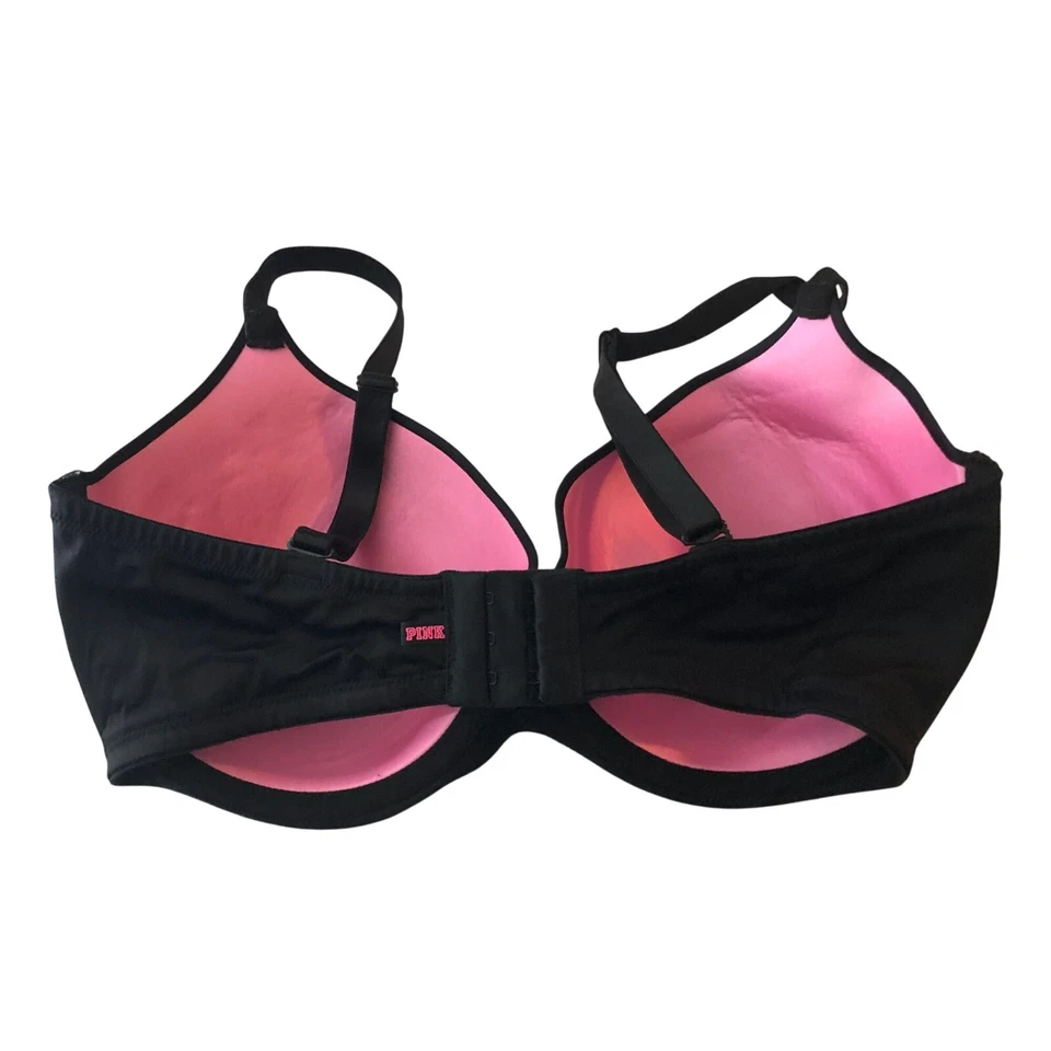 Sujetador ROSA Victorias Secret Wear Everywhere ligeramente forrado negro 34DDD Foto 2 de 4