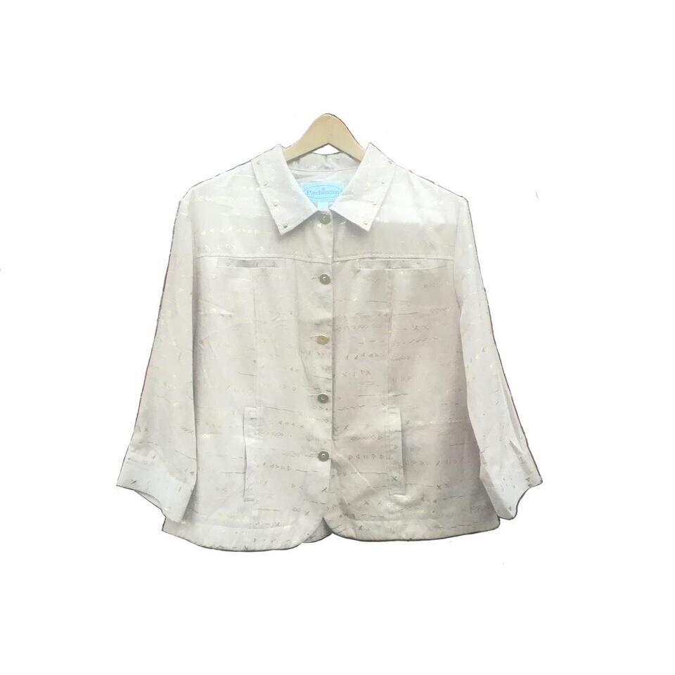 Patchington Jacket Cream + Gold Abstract Geometri… - image 1