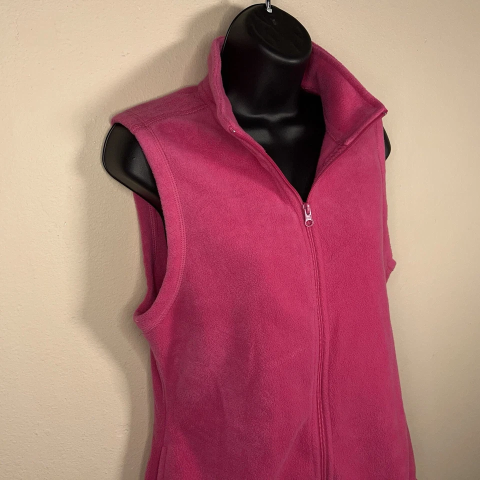 SMALL EXERTEK FUCHSIA PINK FLEECE VEST JACKET OUTDOOR  - Image 4 of 4