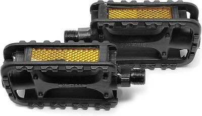 Pedali MTB in Alluminio Doppia Funzione compatibile con Shimano Bici, con Tacchette Accessori, Pedali per Bicicletta, Mountain, Gravel, BMX - Impermeabile, DU Asse 9/16