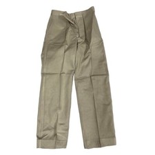 Vtg USMC 1952 US Military Summer Khaki Cotton Twill Trousers Button Fly 30x33