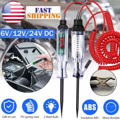 12V Circuit Tester With Probes Digital Power Probe Circuit Tester - Automotive Electrical Test Lead With 13ft Cable, 6-24V DC Automotive Test Lead Kit - Foto 11