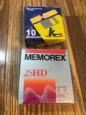 Memorex 2SHD 3.5" High Density 10 Pack And IBM MF-2HD 10pack Diskettes P3
