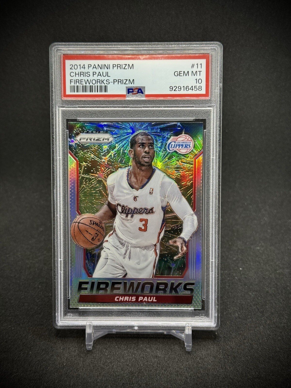 Chris Paul 2014 Panini Prizm Fireworks Prizm PSA 10