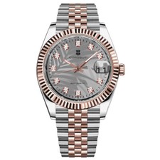 39mm Corgeut sapphire glass rose gold case gray dial nh35 automatic mens watch