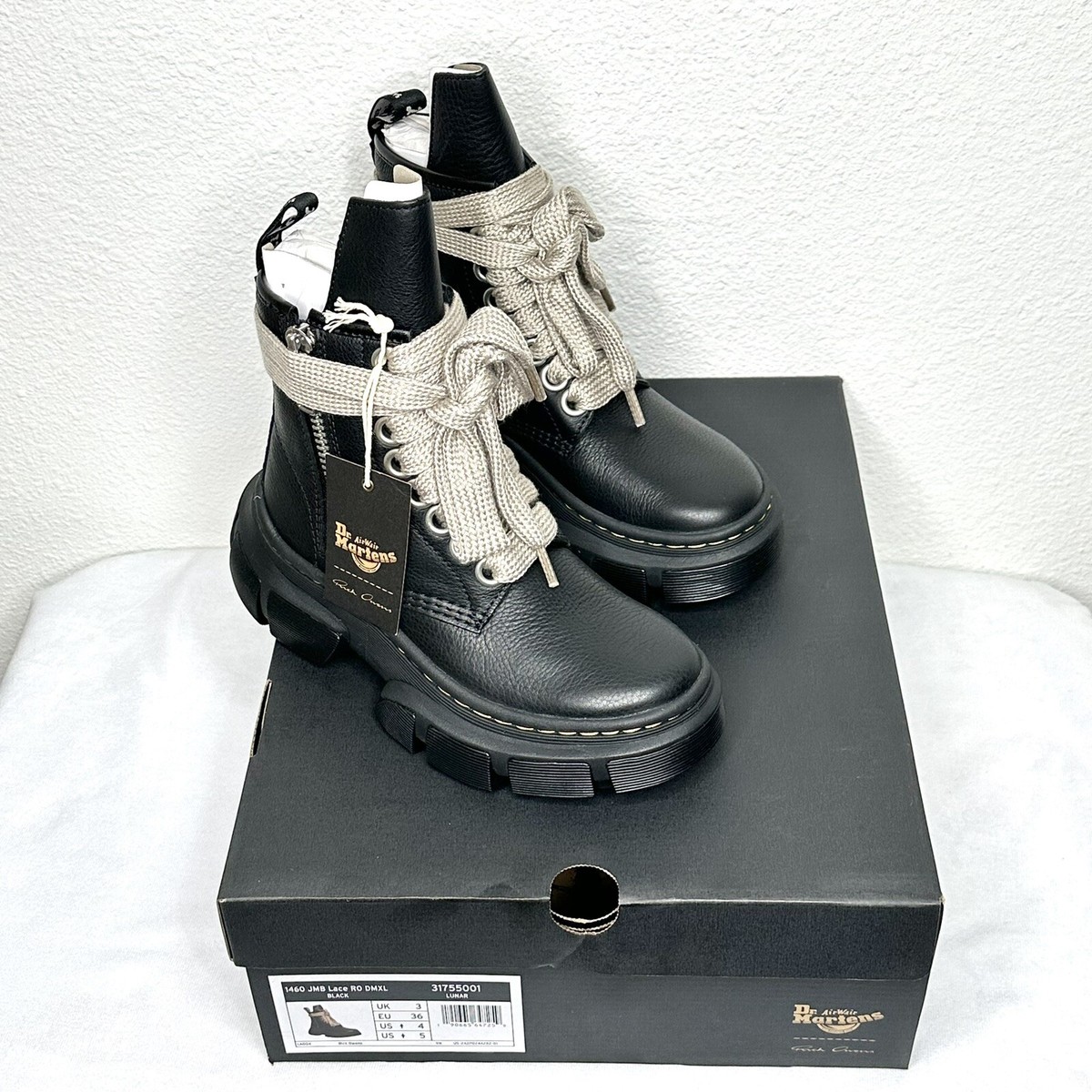 Dr. Martens Rick Owens 1460 DMXL Jumbo Lace Up Leather Boots Dr. Martens Rick Owens 1460 DMXL Jumbo Lace Up Leather Boots
