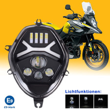 Faro proiettore led omologato E9 per Suzuki V-STROM 650/1000 anabbagliante alto DRL