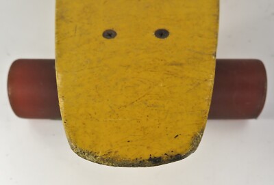 Vintage 1970s Yellow Fiberglass Skateboard 26-1/2
