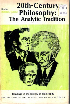 20th Century Philosophy: The Analytic Tradition SC 1968