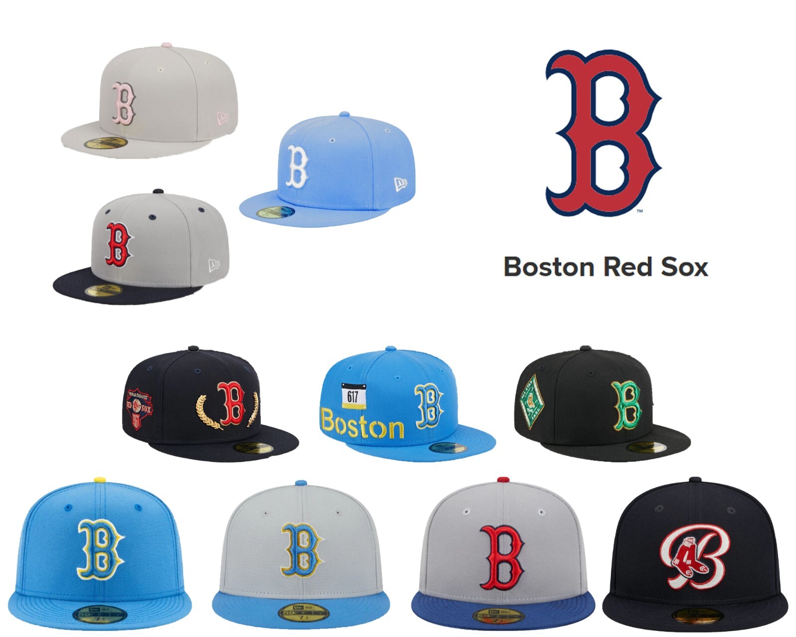 2024 New MLB Boston Red Sox New Era 59FIFTY Size Cap