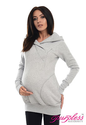 Purpless Pregnancy And Nursing Hoodie Top With Cross Over Neckline 9056 |  eBay