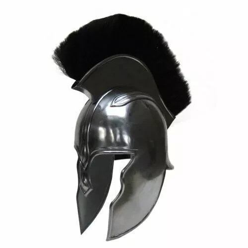 Aquiles Troy Casco Plata Talla Única Romana Barbuta Espartana Guerrero Par De...