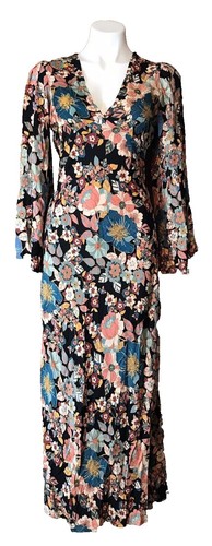 chinese dress ladies Ace Floral Dynamite Velvet Strapless Maxi Dress Curve Black-Multi / 2X by Sugarlips