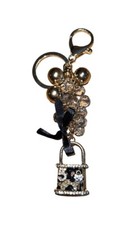Leopard and Rhinestone Bling Purse Shaped Key Chain Purse Fob Bag Charm 5