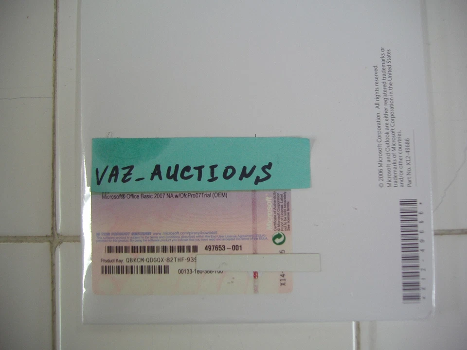 微软 Office 2007 基本版 BE 完整英文版 MS=全新未拆封= — 第 4/4 张图片