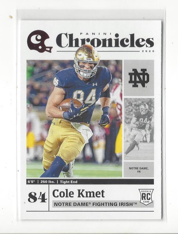 Cole Kmet Panini Chronicles Draft Picks #11 Red