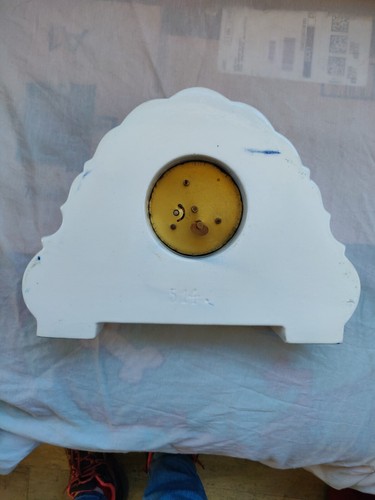 Antique Delfts Handpainted Mantle Clock West Germany Mercedes NOT RUNNING - Picture 6 of 18