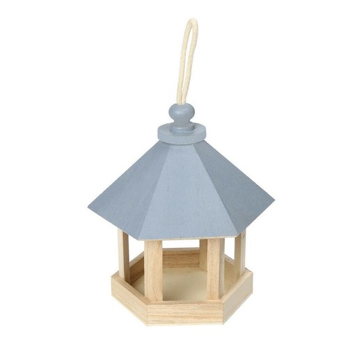 1x Wild Bird Feed Dispenser Wooden Bird Feeder Bird House With Roof Yard Decorat - Picture 8 of 9