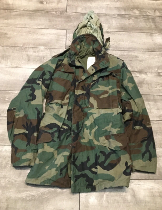 winfield-mfg vintage camouflage cold weather us army long jacket