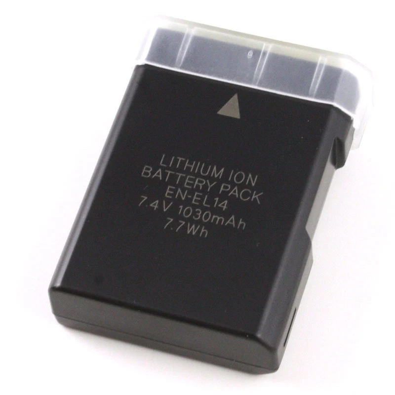 Batería de cámara nueva 2 piezas EN-EL14 para Nikon P7000 D3100 D3200 D5100 1030 Mah Foto 3 de 4