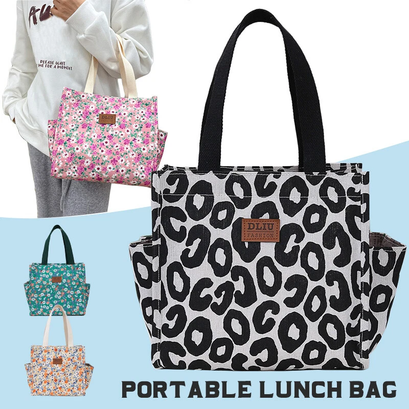 Bolso de mano portátil de mamá de gran capacidad de lona para trabajadores de oficina de moda. Foto 3 de 4