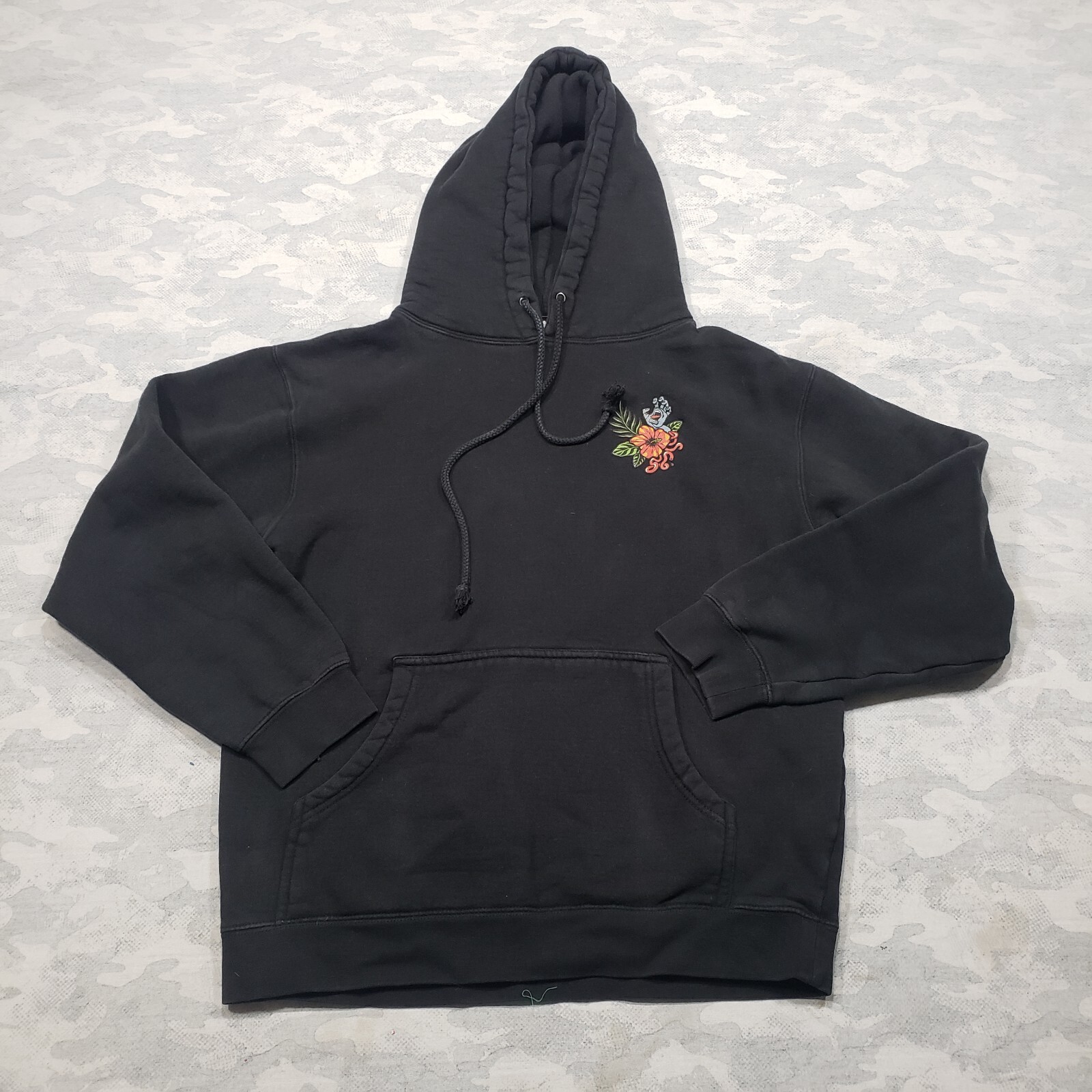 Sweatshirt Womens Small Black Pull Over Hoodie