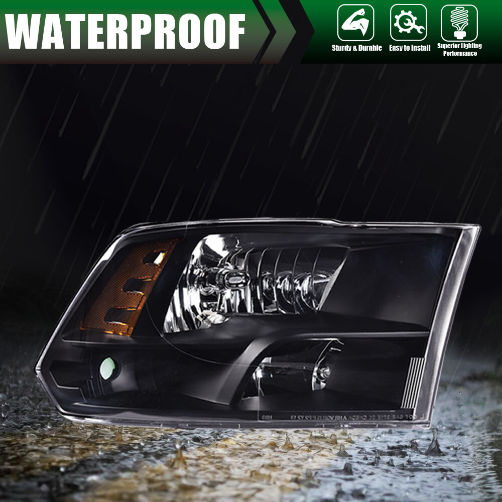 2014 Ram 1500 Headlights Oem Pair Of Black Housing Headlight Assemblies For 2009 2018 Dodge Ram 1500 - Foto 10