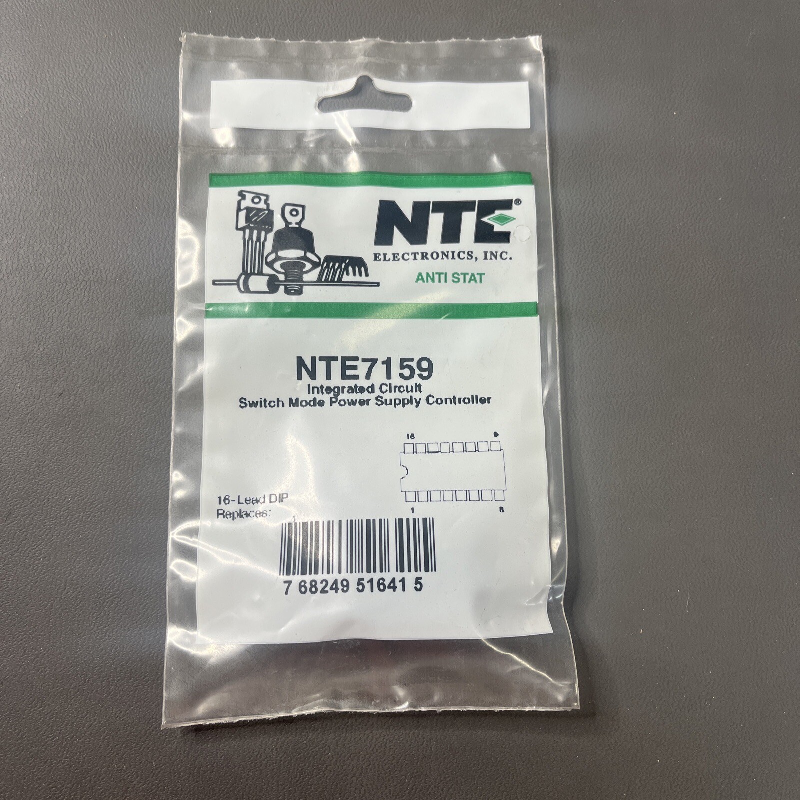 1 Each ~ NTE7159 ~ IC ~ Switch Mode Power Supply Controller ~ 16 Pin DIP ~ NOS