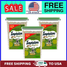  3 pack Temptations Mixups Crunchy and Soft Cat Fever Treats for Cats, 30oz Tub