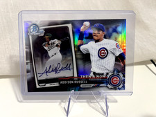 2017 Bowman Chrome ADDISON RUSSELL #BTN-20 Refractor Then & Now Chicago Cubs