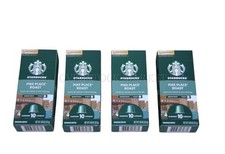 NEW 4 PACK STARBUCKS PIKE PLACE ROAST 10 COUNT BOX COFFEE CAPSULES BY NESPRESSO