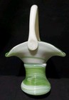 KANAWHA Vintage Slag Glass 6 1/2" Threaded Basket #331ed, 1971, Pastel Green — photo 3