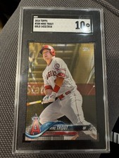 2018 Topps Gold - Mike Trout White Jersey - Gold #300 1433/2018 SGC 10