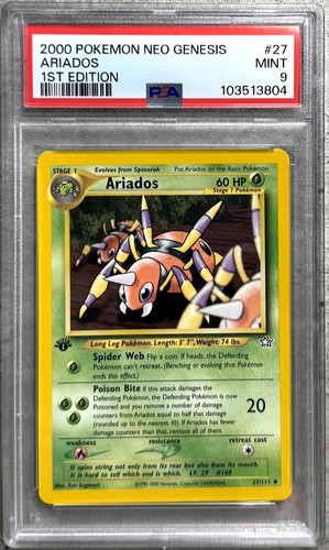Ariados (1st Edition) graded PSA 9 for sale on eBay