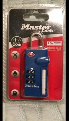 MASTER LOCK 4693EURDBLU TRAVEL SENTRY APPROVED GEPÄCK VORHÄNGESCHLOSS NEU