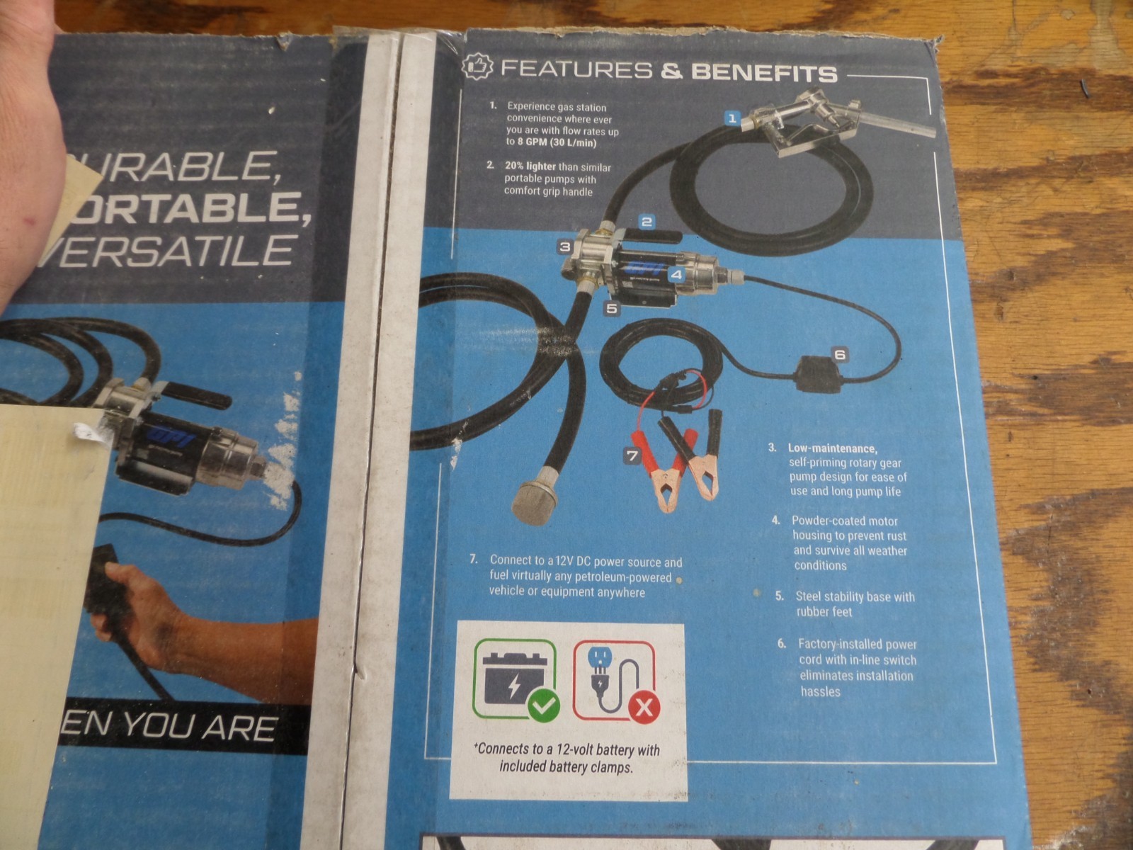 Gpi 147000-01 Fuel Transfer Pump, 12V Dc, 8 Gpm Max. Flow Rate , 1/10 Hp, Cast