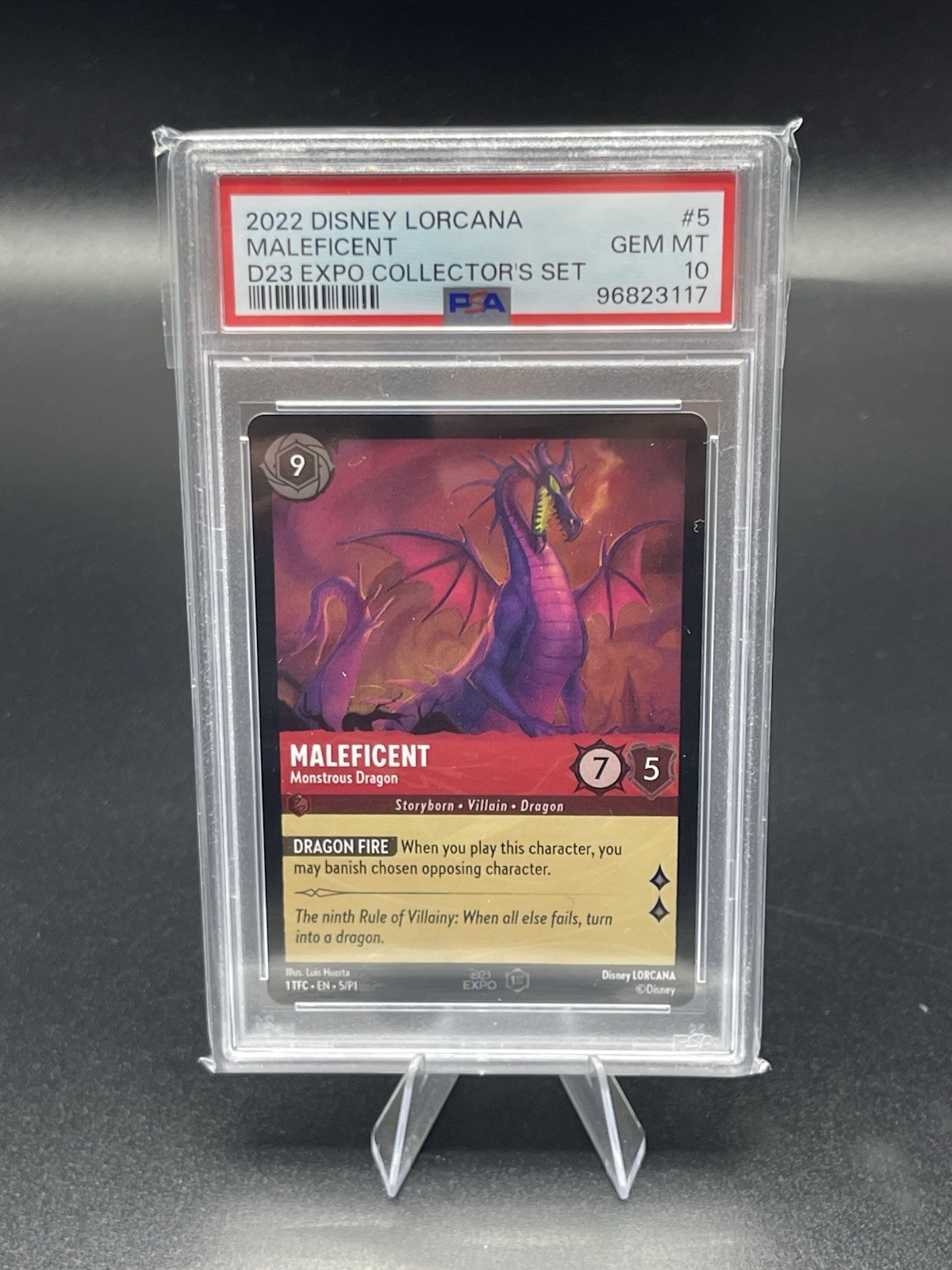 2022 Disney Lorcana D23 Expo #5 Maleficent PSA 10 GEM MINT