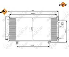 Condenser, Air Conditioning EASY FIT NRF 35855 for Subaru XV