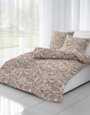 Dormisette Fein Biber Bettwäsche Beige 135x200 80x80 cm